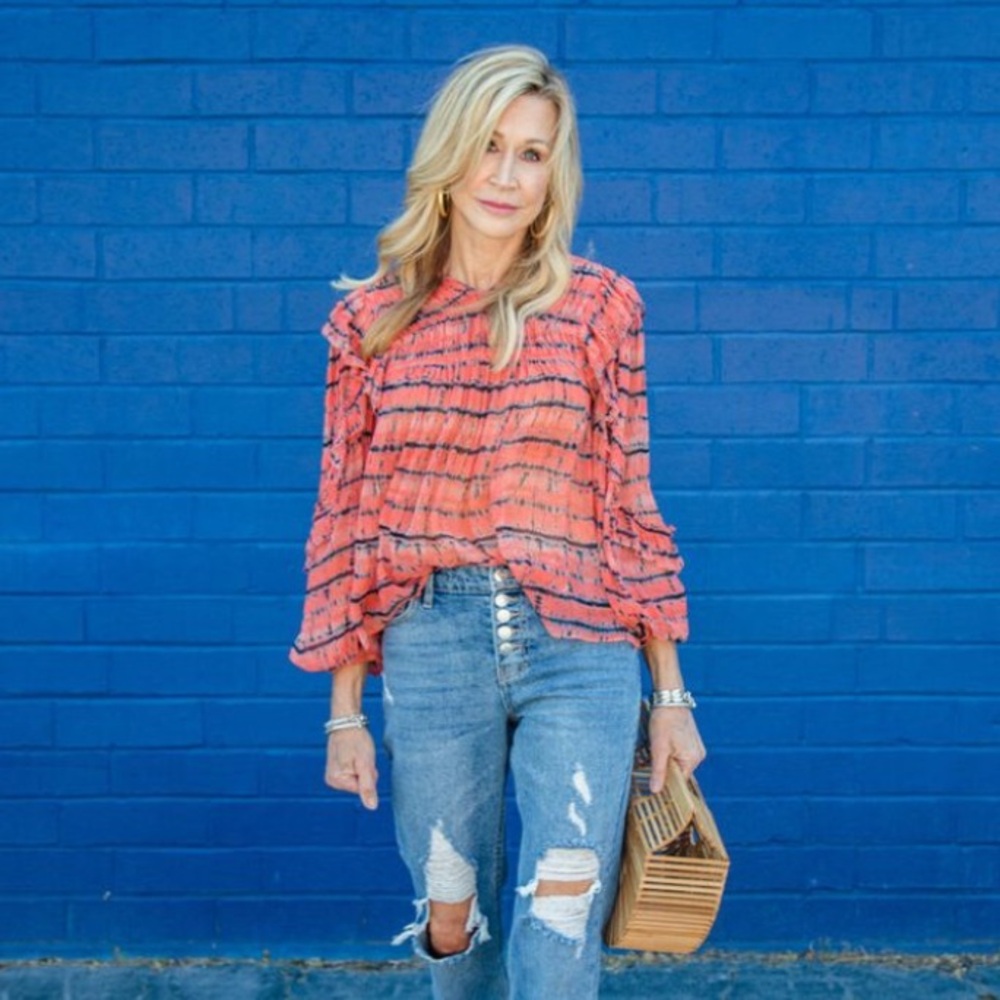Ulla Johnson 100% Silk Isolde Blouse As Seen On Crazy Blonde Life Blog